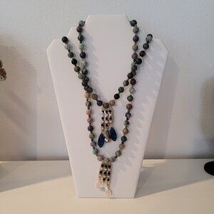 AGATE  NEW  two long necklaces with pendant